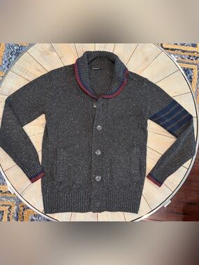Men’s Cedar Wood State Button down shawl collar cardigan - Medium